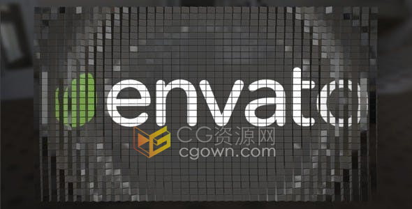 Techno Wave 3D波动立方体波纹涟漪旋转演绎视频片头动画-AE模板