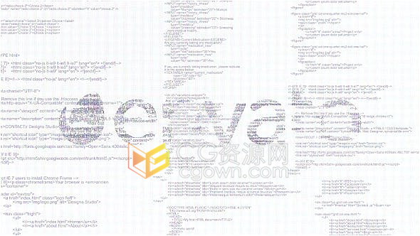 计算机编码数据开发工程师矩阵代码动画制作LOGO片头-AE模板