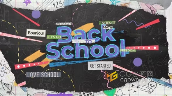 AE模板-教育机构宣传视频在线课程返校介绍开场白