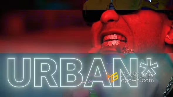 AE模板-故障排版时尚街头嘻哈风格健身体育运动开场白