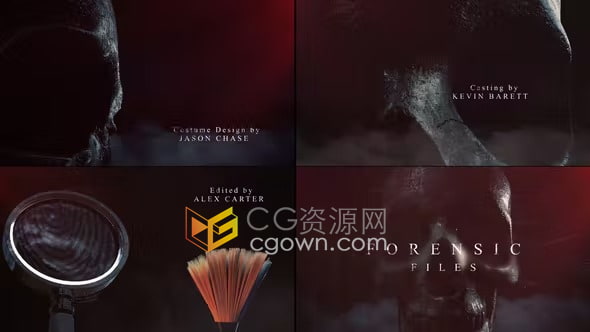 法医侦探调查案件追踪悬疑事件电视节目惊悚犯罪电影预告片-AE模板