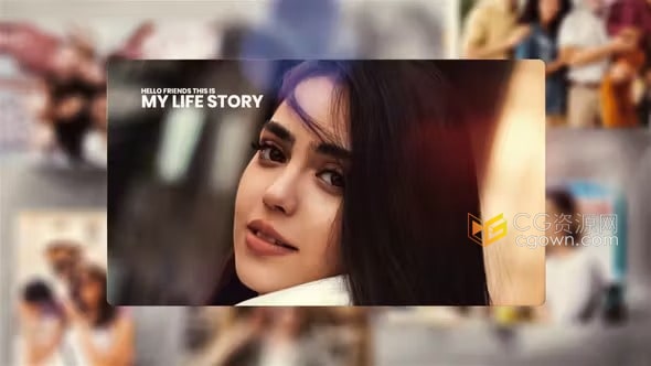 AE模板-干净优雅适用各种主题3D照片展示视频相册