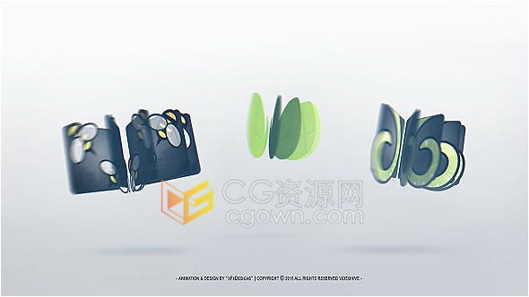 明亮3D旋转翻转LOGO动画制作企业公司视频片头-AE模板