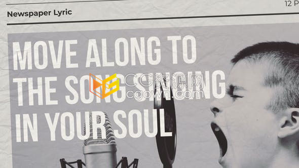 AE模板-20个独特的抒情场景旧报纸动感复古文本标题动画