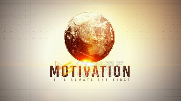 Motivation Opener地球世界地图动画宣传视频片头制作-AE模板
