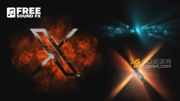 火花四溅光特效演绎LOGO视频片头AE模板