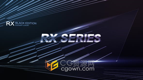 AE模板-光面线条动画标志展示商业宣传片公司开业演示活动视频