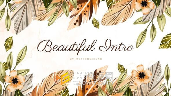 AE模板-墨水晕开过渡动画优雅的文字标志展示片头