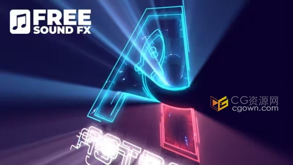 AE模板闪光描边标志轮廓扫光Logo动画