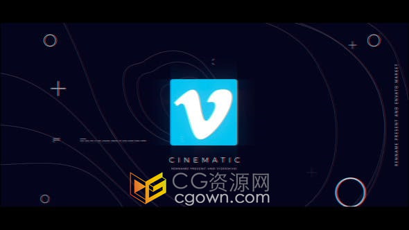 AE模板-数字失真RGB分裂技术故障标志LOGO片头