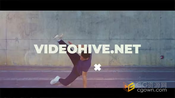 舞蹈片头AE模板下载街舞视频动感开场视频动画