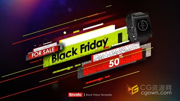 电子商务网上商店折扣促销双十一活动广告视频-AE模板