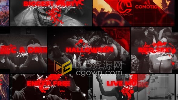 Halloween Party Promo万圣节派对宣传视频片头制作-AE模板