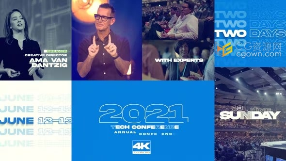 AE模板-演讲培训介绍视频商务会议活动宣传片