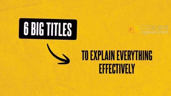 全屏动画解释器标题课程演示报价介绍文字广告-AE模板