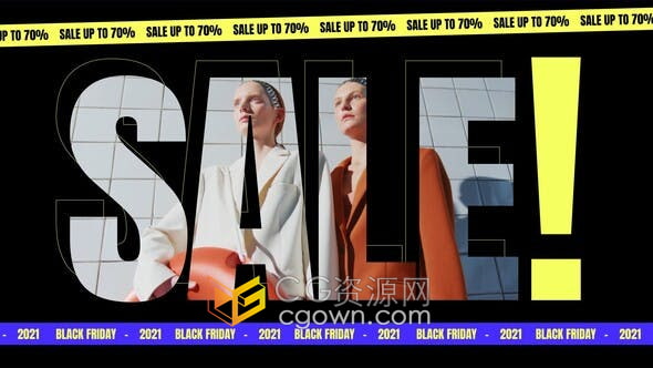 AE模板-网上商店促销活动商场换季折扣预告商业广告视频