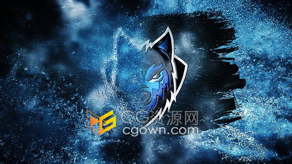 冬季暴风雪环境冷冻结霜冰LOGO动画视频片头效果-AE模板