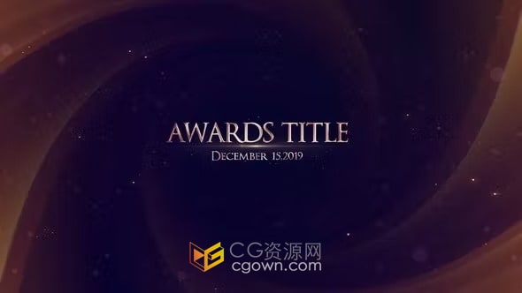 闪光金色公司晚会活动光荣榜最佳员工介绍宣传视频-AE模板