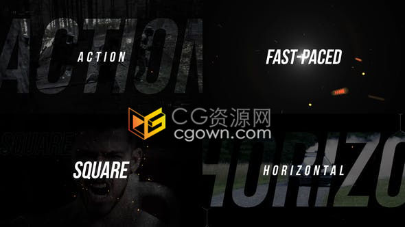 极限运动时尚健身越野赛车动作体育宣传预告片含横版垂直方版三个版本-AE模板