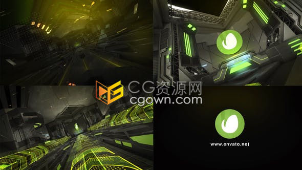 数学未来科技主板互联网信息技术空间中央控制室展示LOGO标志片头-AE模板