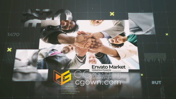 现代商业宣传片技术公司商务会议业务展示企业发展时间线开场幻灯片-AE模板