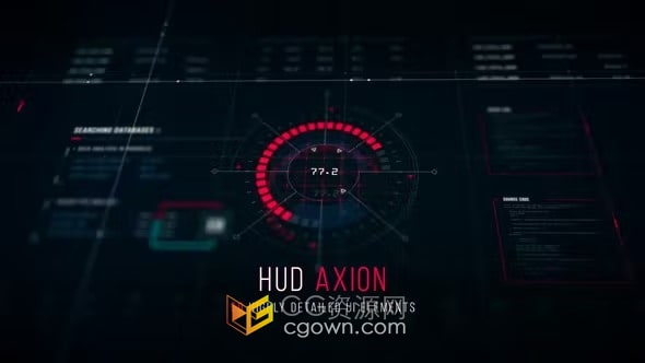 AE模板-50个高度详细的科幻HUD元素信息图表动画