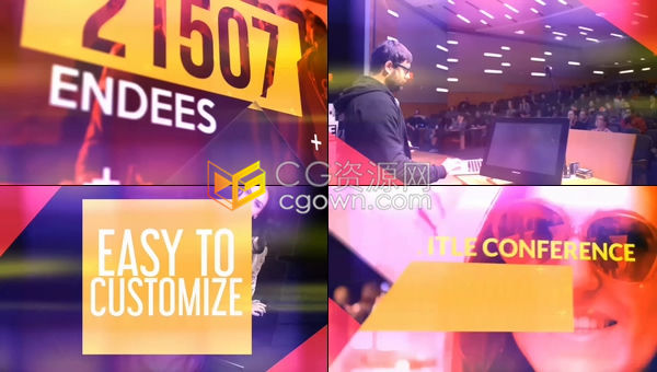 PR预设/AE模板-讲座会议活动宣传节奏性动态时间线介绍视频