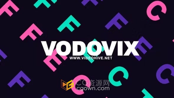 AE模板-动感彩色图文动画开场片尾视频Minimal Color Typo Opener