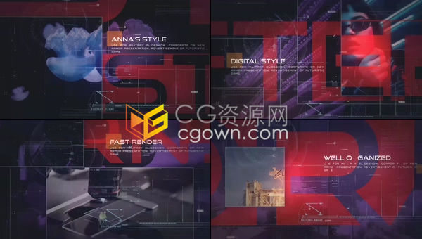 HUD元素医疗企业幻灯片科学培训商业视频DNA纪录片高科技数字节拍电影开场-AE模板