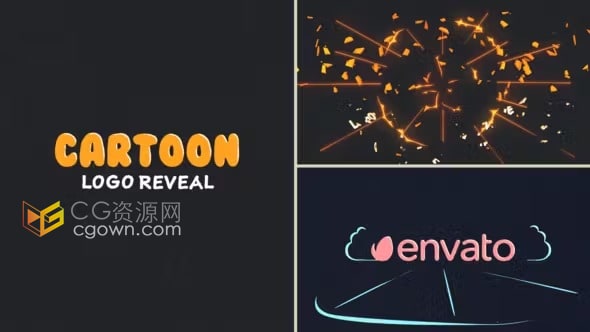 手绘定格动画卡通标志演绎Cartoon Logo-AE模板