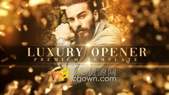 现代豪华金色粒子展示年会颁奖典礼珠宝产品预告摄影时尚视频包装开场-AE模板