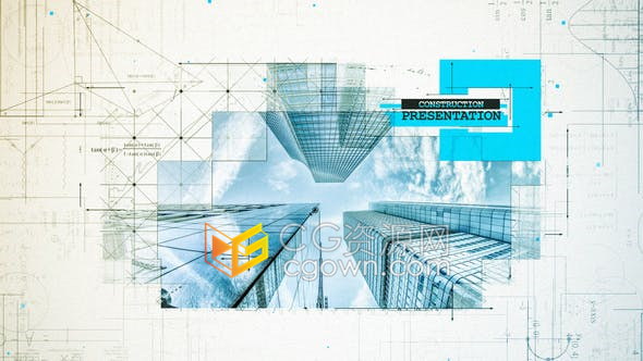 工业施工蓝图设计装修公司会展活动方案服务宣传片视频制作-AE模板