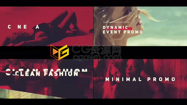PR预设/AE模板-时尚宣传片魅力模特展示图文切片效果多彩企业介绍视频