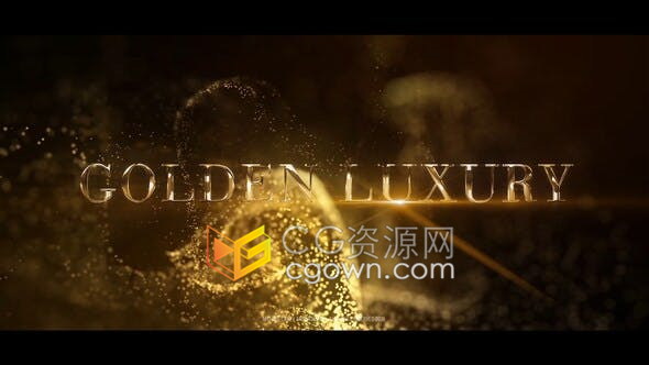 Luxury Awards Titles华丽金色粒子闪耀颁奖典礼晚会介绍视频片头-AE模板