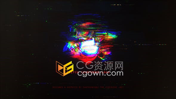 RGB拆分像素化流媒体展示数字倒计时电子竞技故障标志片头-AE模板