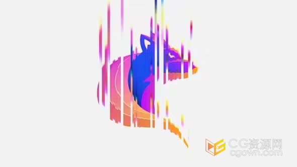 明亮多彩像素条拼接标志动画公司LOGO-AE模板