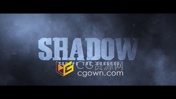 烟雾灰尘粒子效果动作电影演职员表文字标题预告片-AE模板