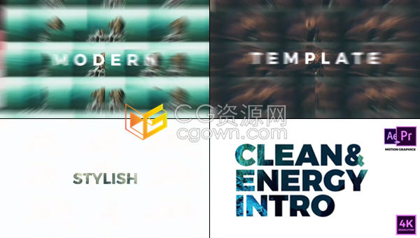 PR预设/AE模板-4K干净简洁现代商业宣传片冒险旅行动感视频广告动态海报制作