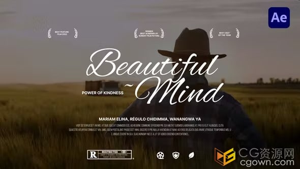 AE模板-好莱坞风格精彩电影标题史诗大片纪录片音乐商业片名