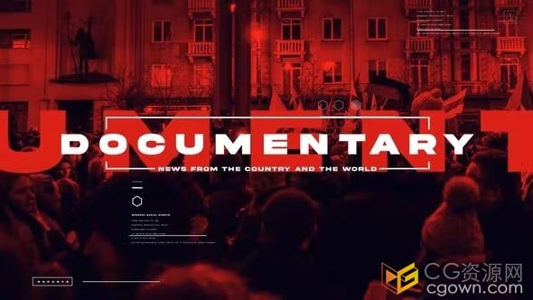 AE模板-社会新闻时政要闻新闻栏目纪录片直播包装视频片头