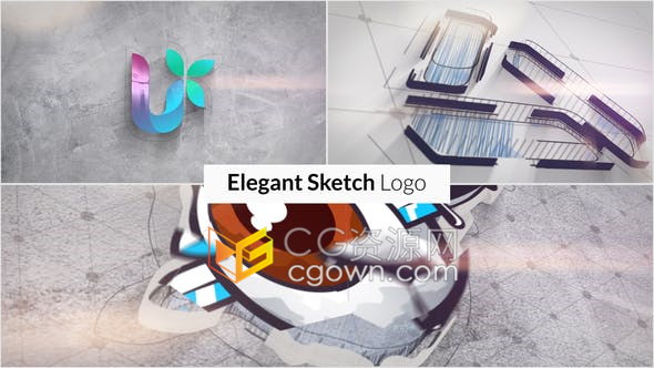 3D绘图草图建筑装修公司设计师品牌宣传视频片头-AE模板