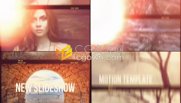 复古怀旧照片模板企业发展史幻灯片生活回忆视频相册-AE模板下载