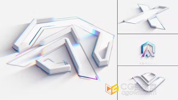 干净明亮公司LOGO视频片头动画效果-AE模板下载
