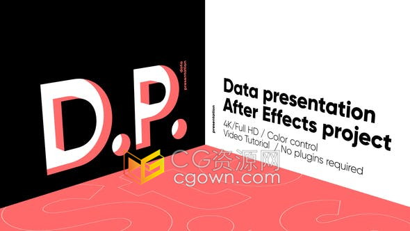 Info Presentation信息数据3D展示宣传介绍企业报告公司业务案例视频-AE模板