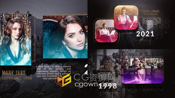 AE模板-史诗历史时间表宣传片介绍幻灯片视频动画制作