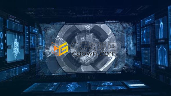 AE模板-HUD用户界面屏幕全息科技科幻电影信息跟踪游戏宣传制作UI元素4K动画