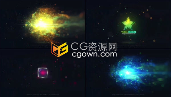 魔幻闪光粒子线条冲击爆炸展示LOGO片头-AE模板下载