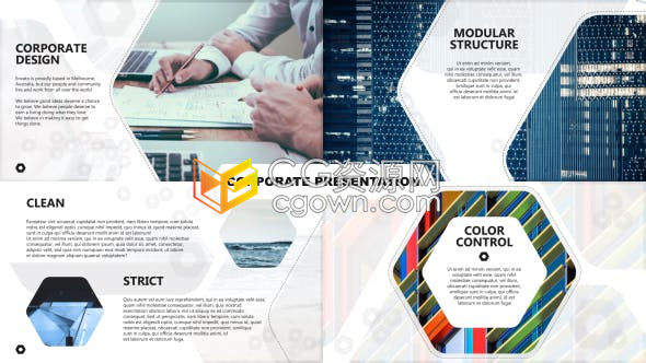 实用企业宣传片现代公司视频相册商务演示介绍模板-AE模板下载