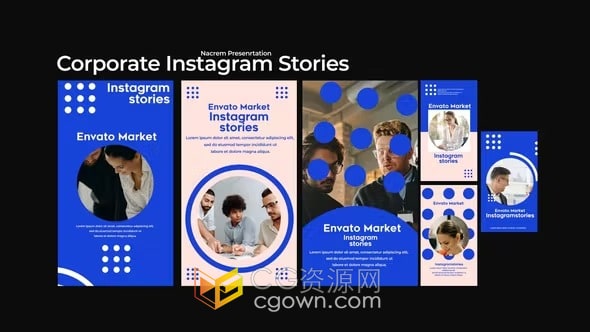 商务风垂直短视频包装AE模板企业宣传小视频