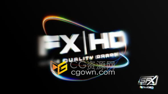 眩光像差灯光反射效果设备系统应用程序启动技术标志开机logo动画-AE模板